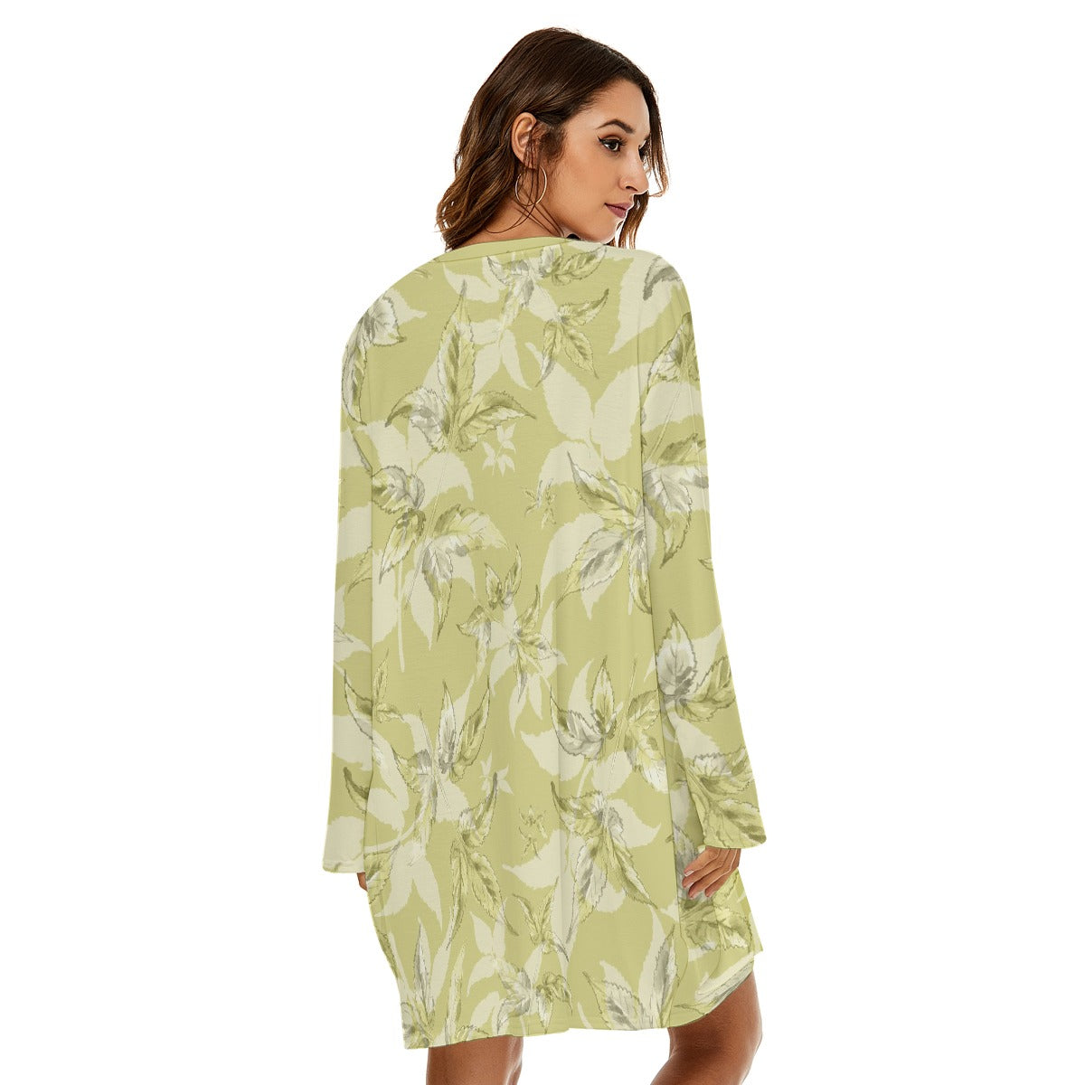 All-Over Print  Women's Loose Crew Neck Dress