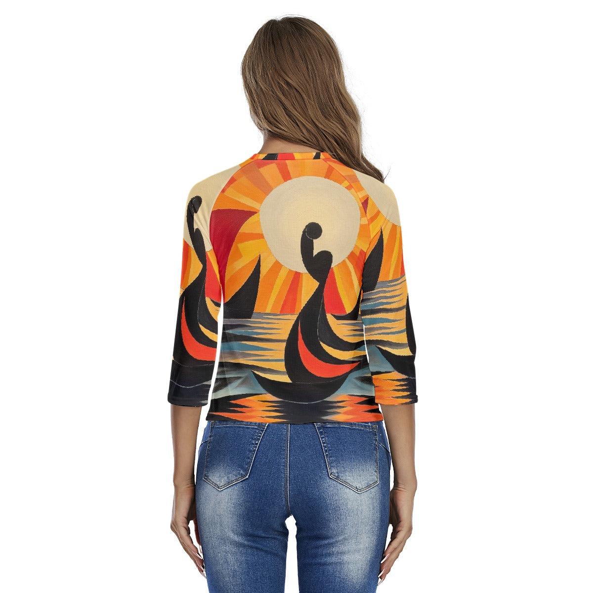 All-Over Print Women's Raglan Sleeves T-shirts