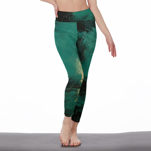 All-Over Print Women's High Waist Leggings | Side Stitch Closure