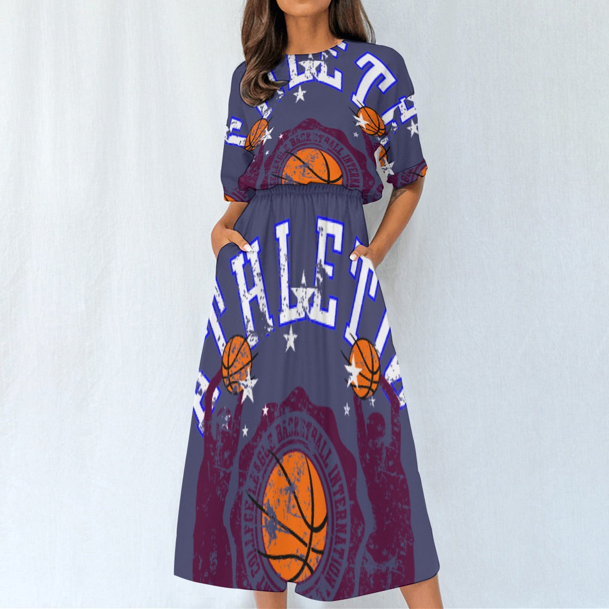 All-Over Print Women's Elastic Waist Dress