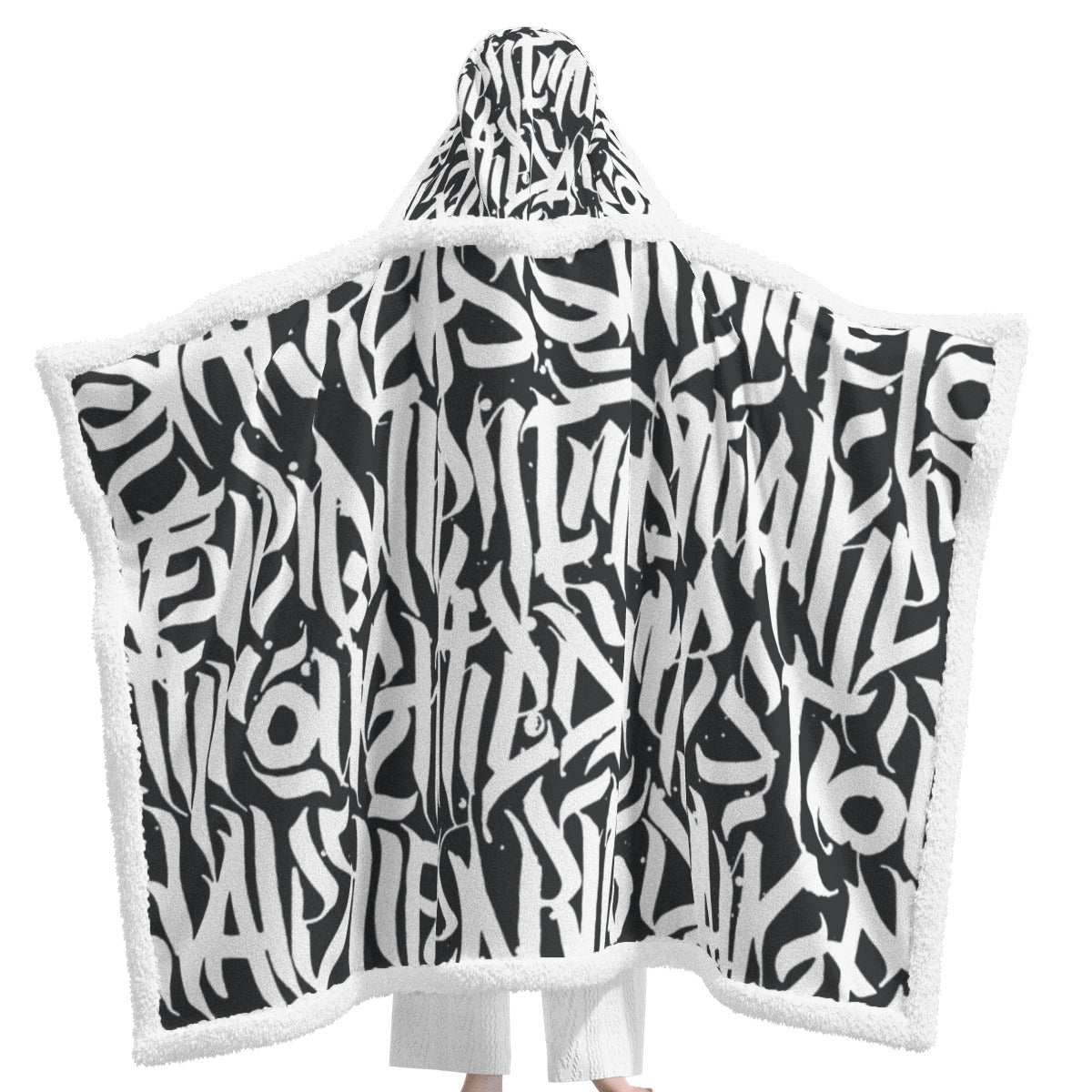 All-Over Print Unisex Wearable Hooded Blanket