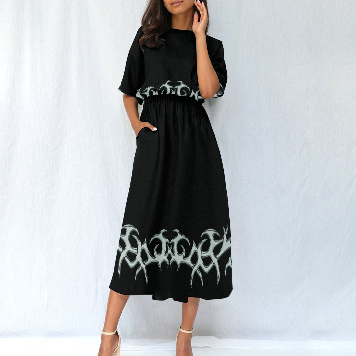 All-Over Print Women's Elastic Waist Dress