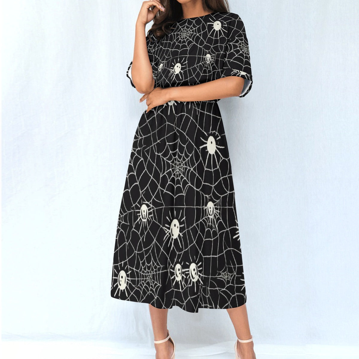 All-Over Print Women's Elastic Waist Dress