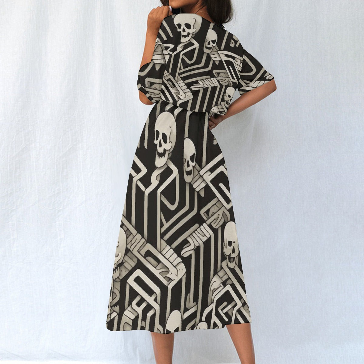 All-Over Print Women's Elastic Waist Dress