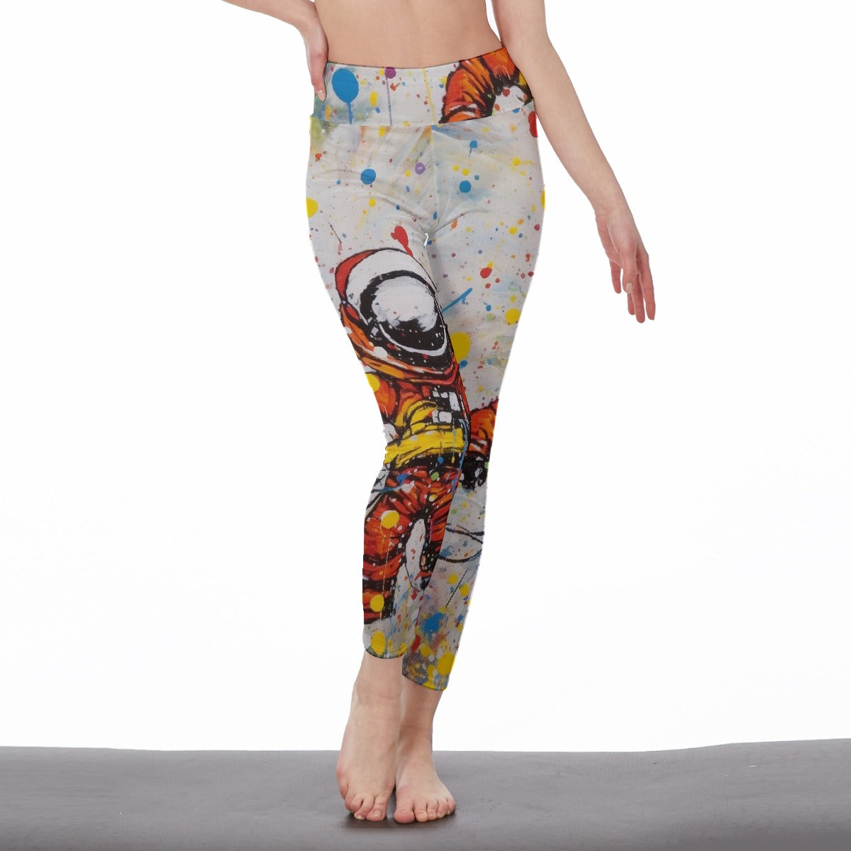 All-Over Print Women's High Waist Leggings | Side Stitch Closure