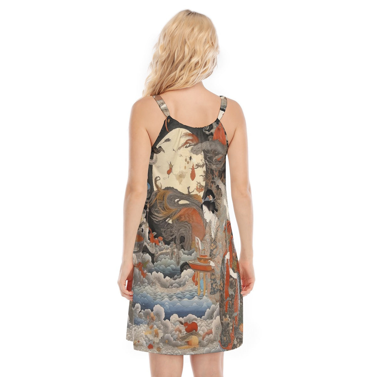 All-Over Print Women's O-neck Cami Dress