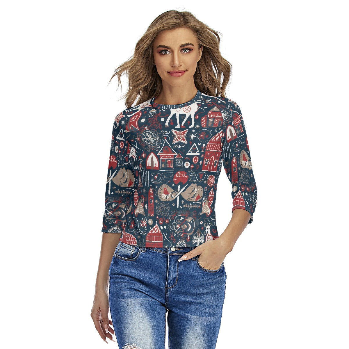 All-Over Print Women's Raglan Sleeves T-shirts