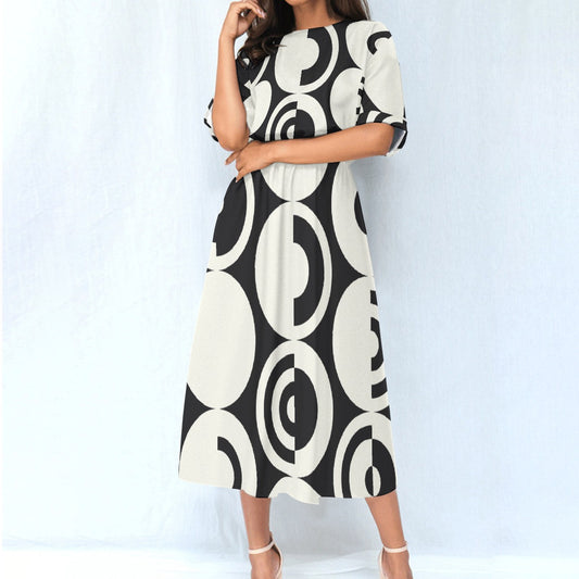 All-Over Print Women's Elastic Waist Dress