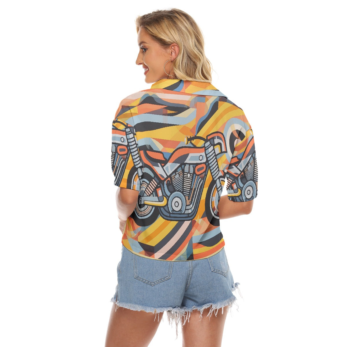 All-Over Print Women's V-neck Shirts