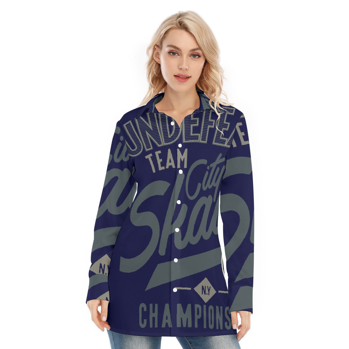 All-Over Print Women's Long Shirt