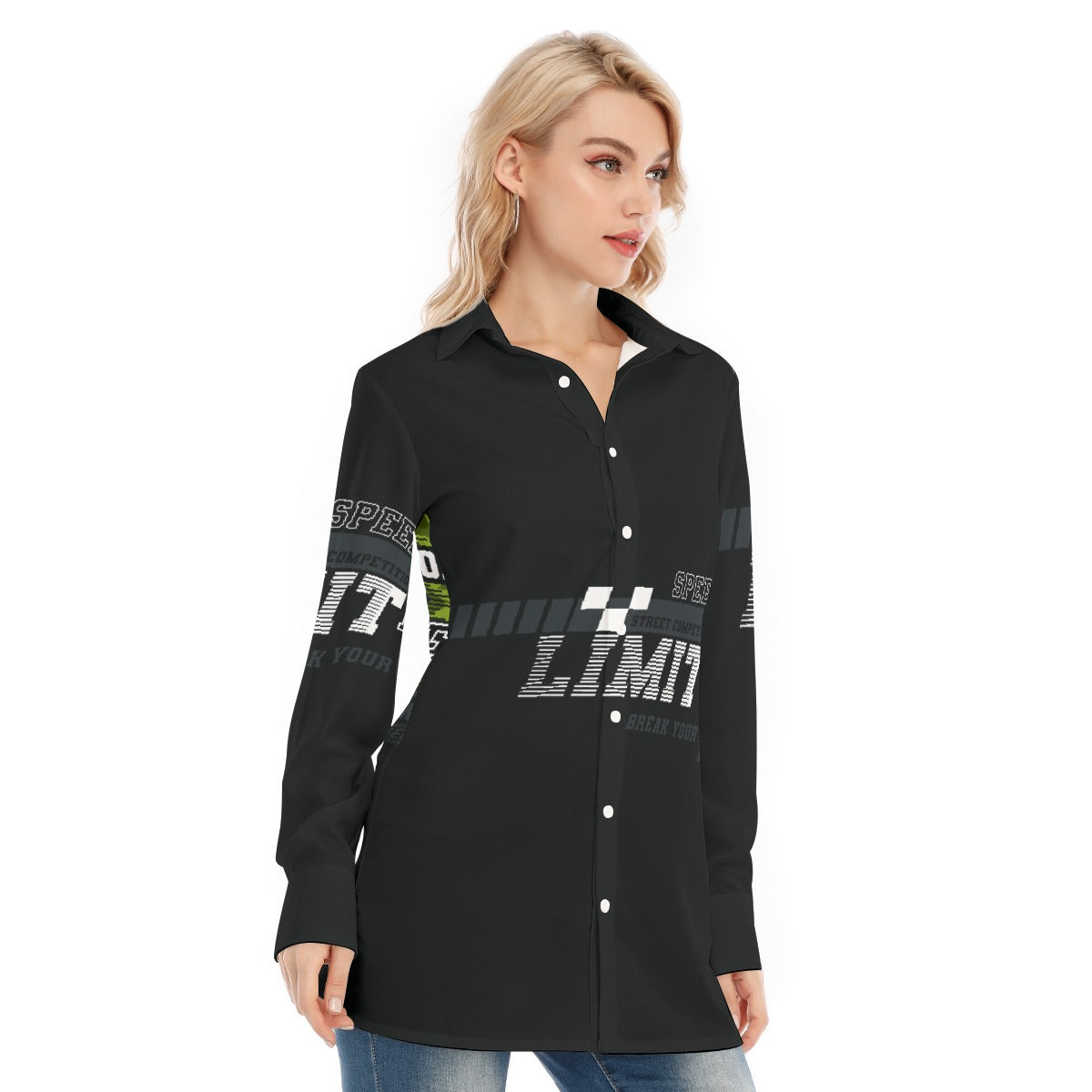 All-Over Print Women's Long Shirt