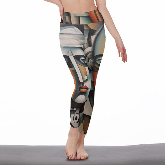 All-Over Print Women's High Waist Leggings | Side Stitch Closure