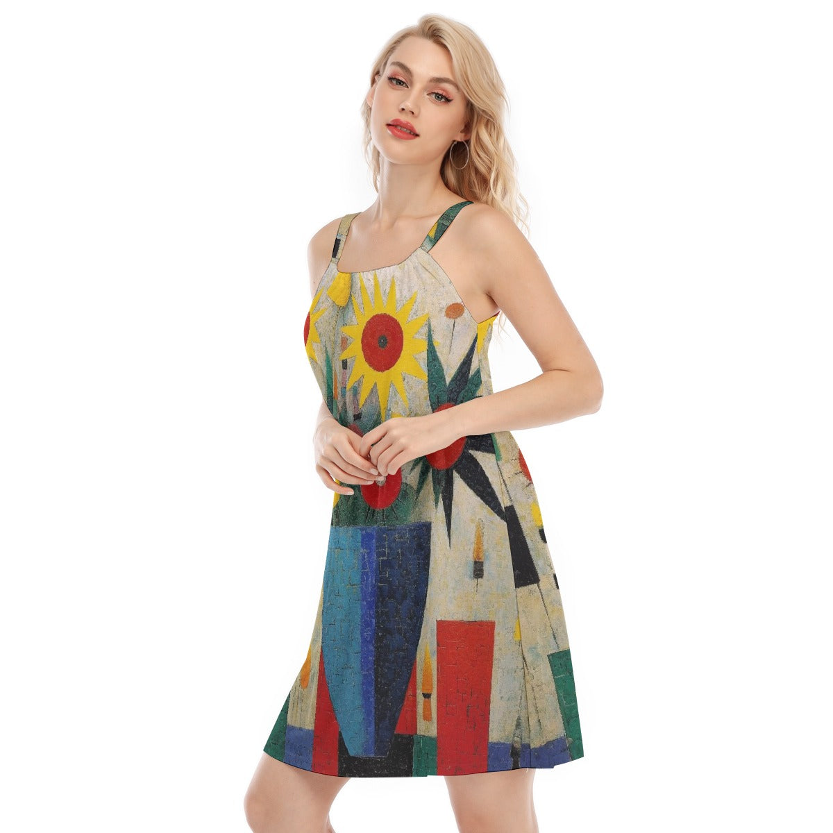 All-Over Print Women's O-neck Cami Dress