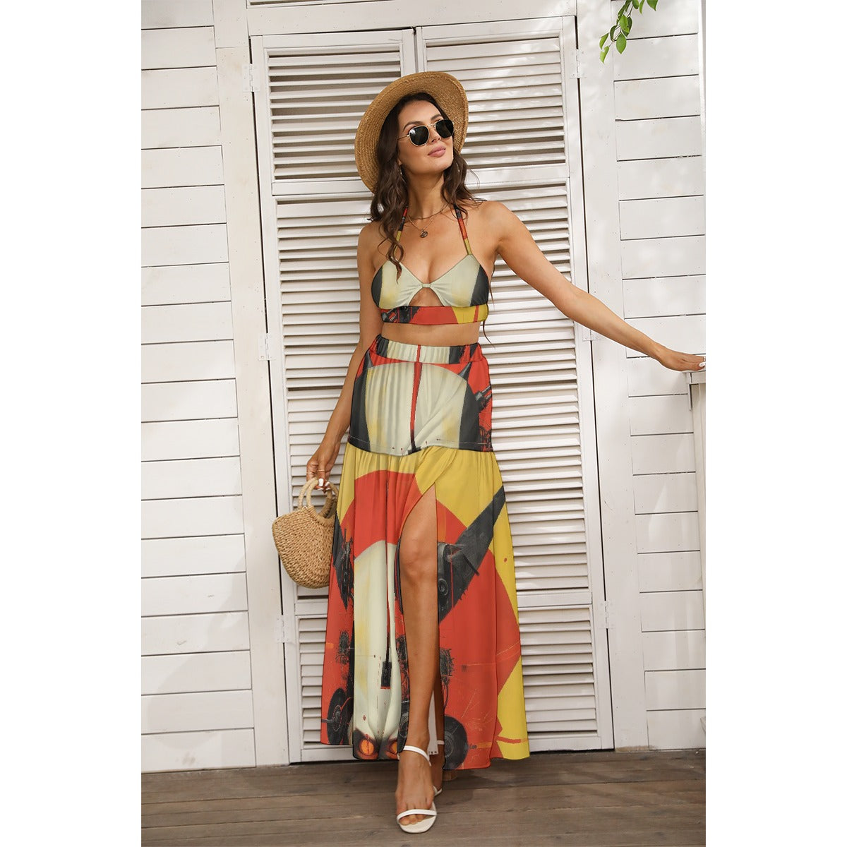 All-Over Print Women's Tie Back Wrap Dress