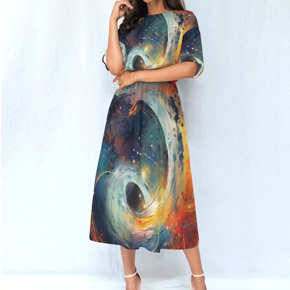 All-Over Print Women's Elastic Waist Dress