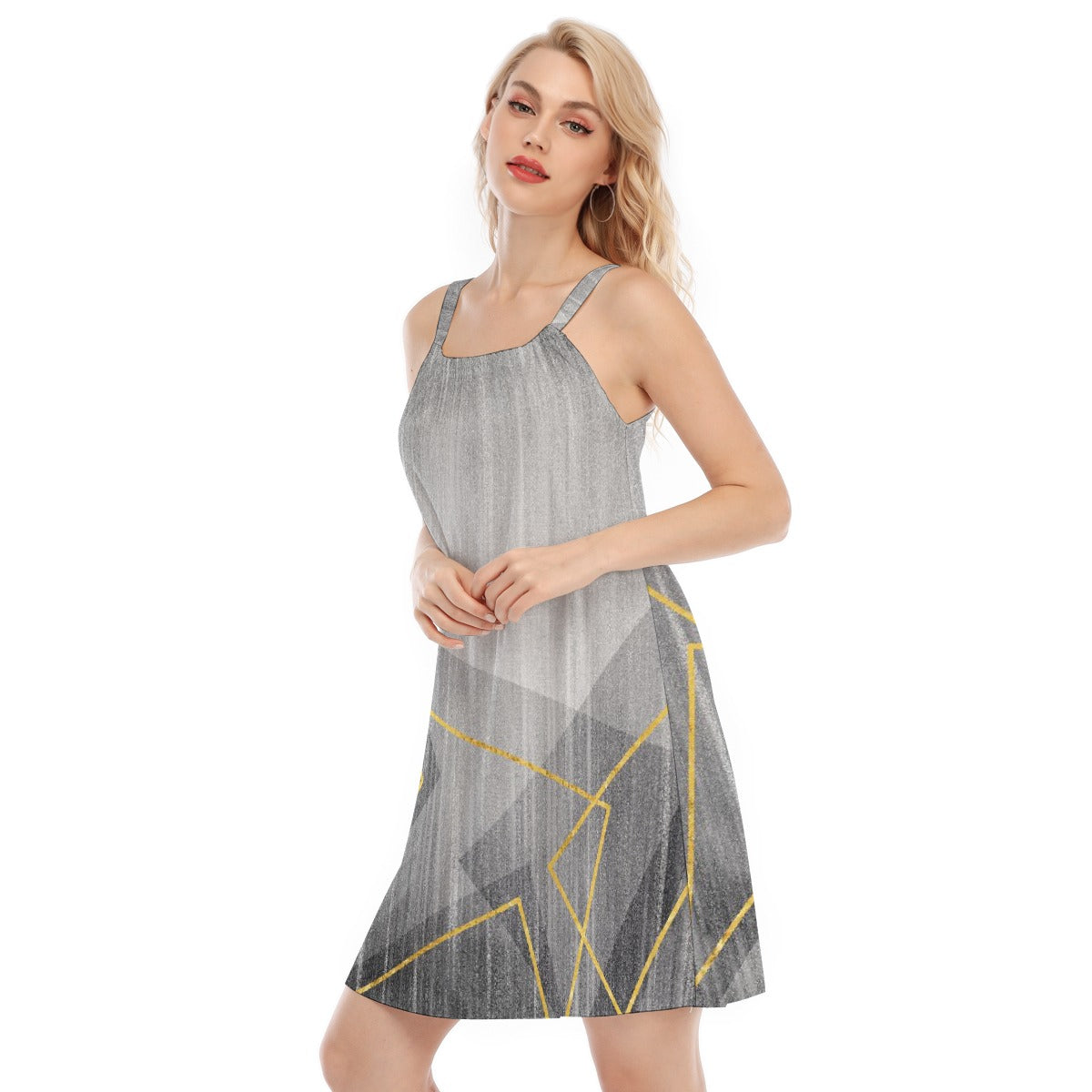 All-Over Print Women's O-neck Cami Dress