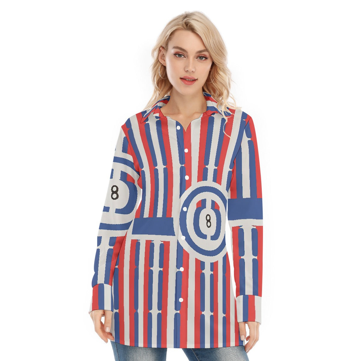 All-Over Print Women's Long Shirt