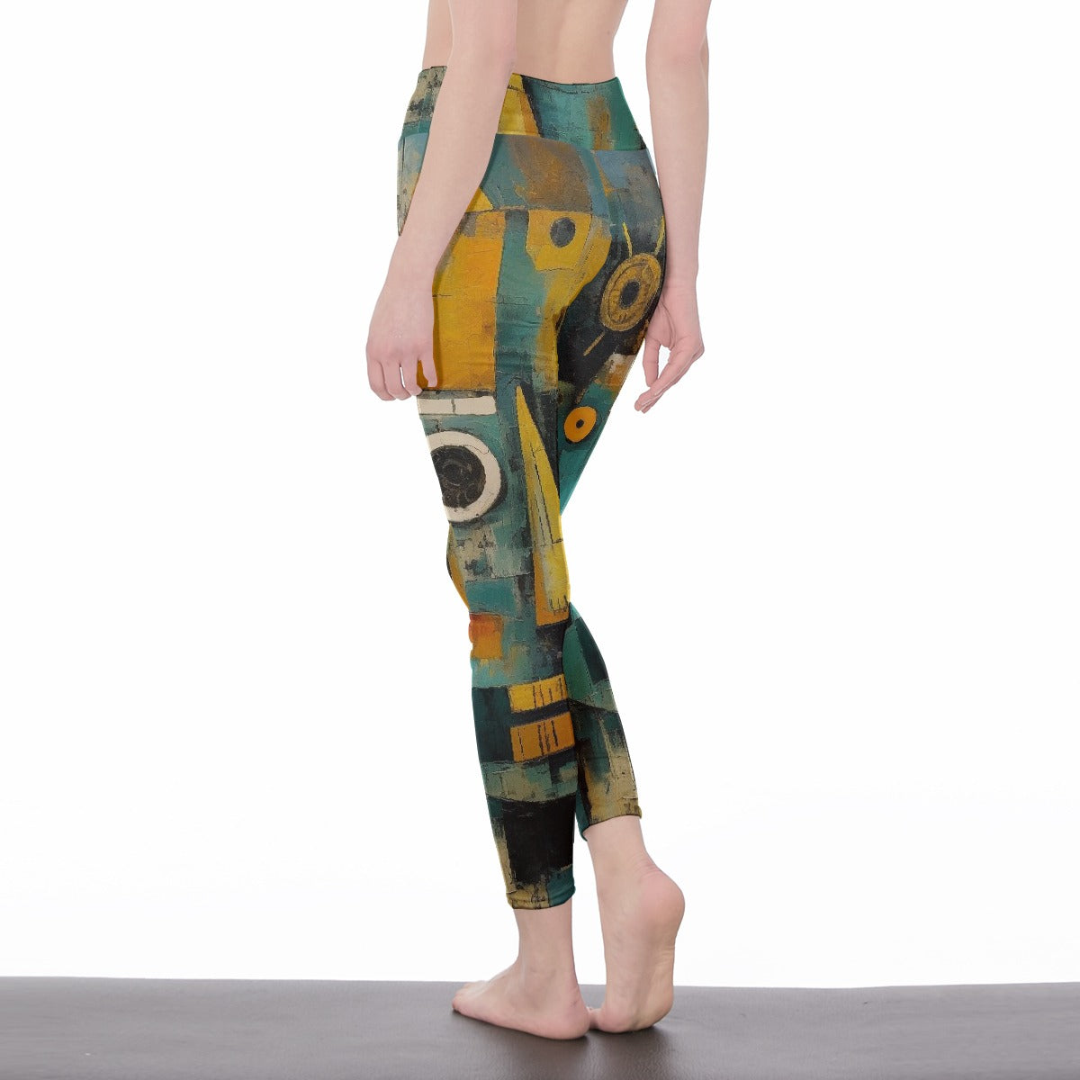 All-Over Print Women's High Waist Leggings | Side Stitch Closure