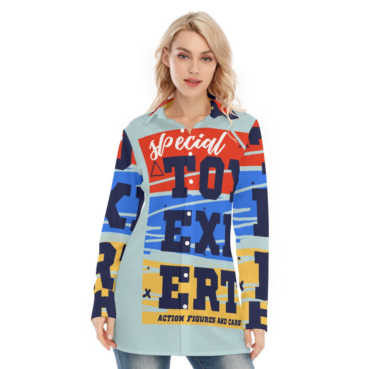 All-Over Print Women's Long Shirt