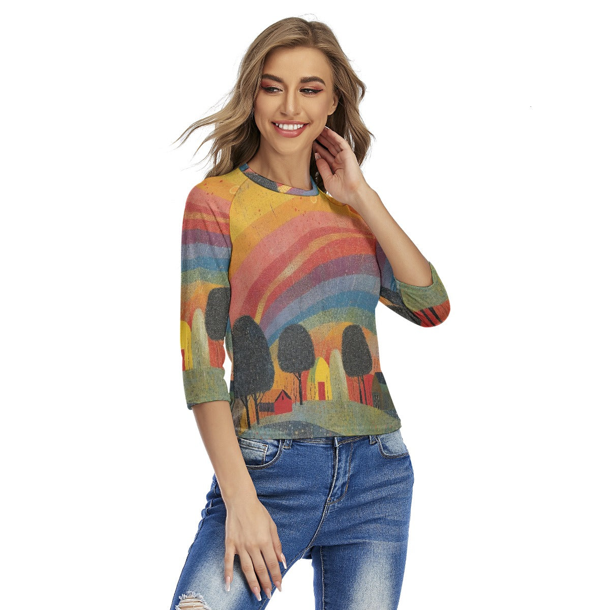 All-Over Print Women's Raglan Sleeves T-shirts