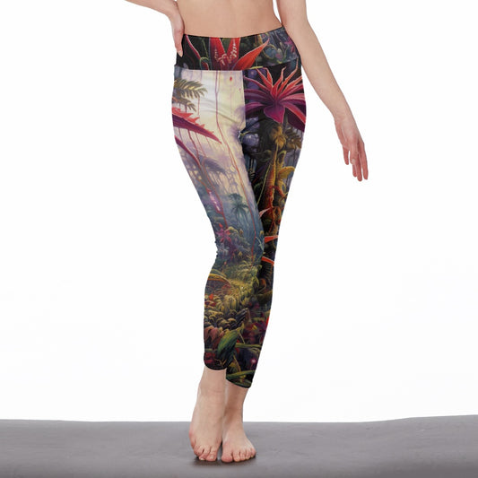 All-Over Print Women's High Waist Leggings | Side Stitch Closure