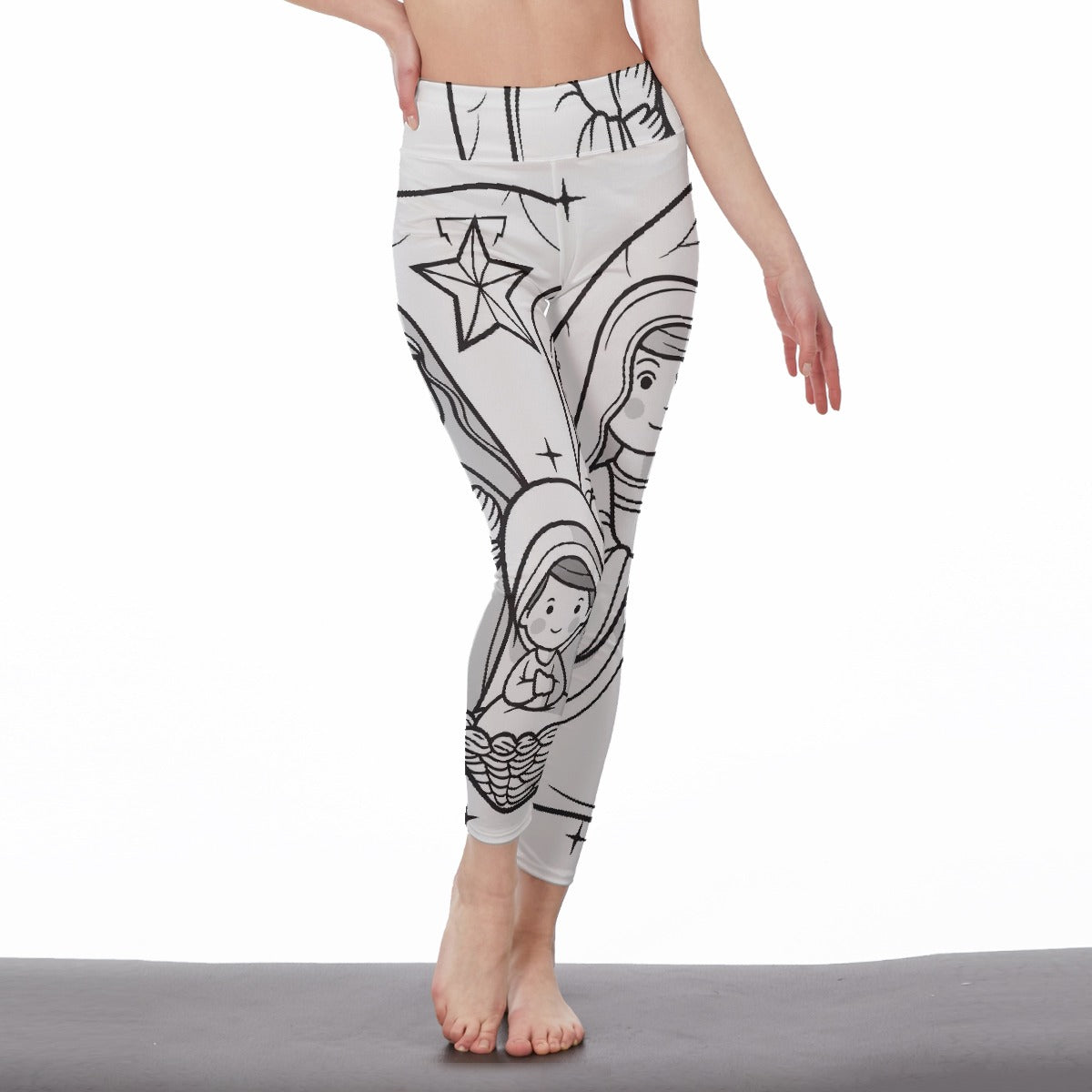 All-Over Print Women's High Waist Leggings | Side Stitch Closure