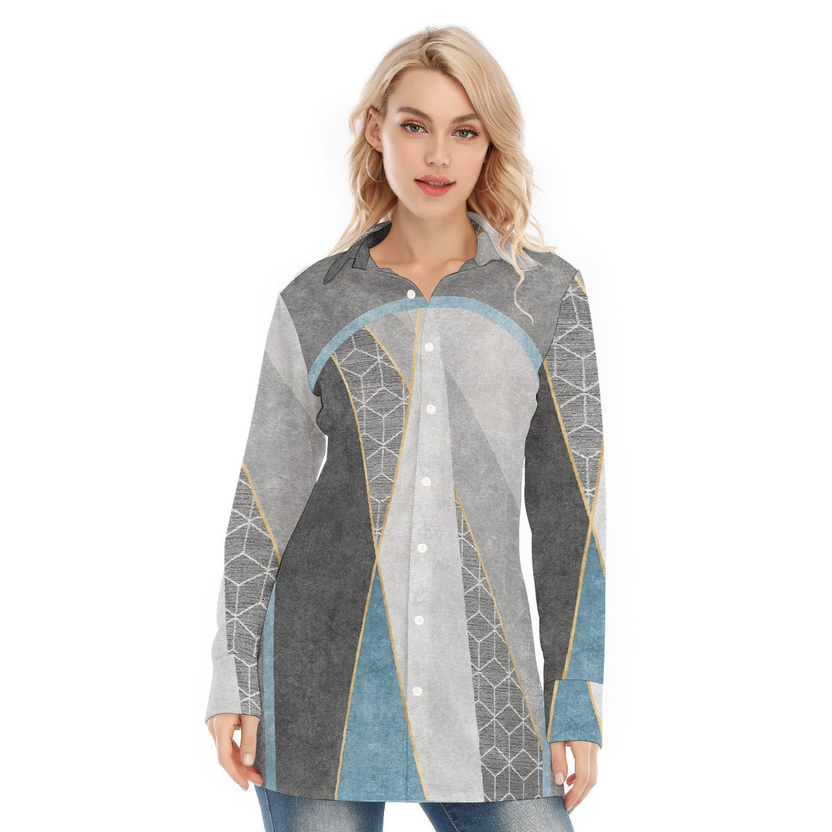 All-Over Print Women's Long Shirt