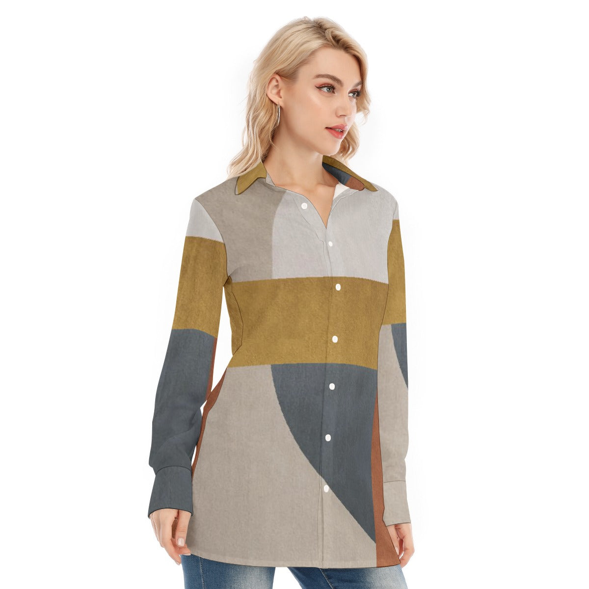 All-Over Print Women's Long Shirt