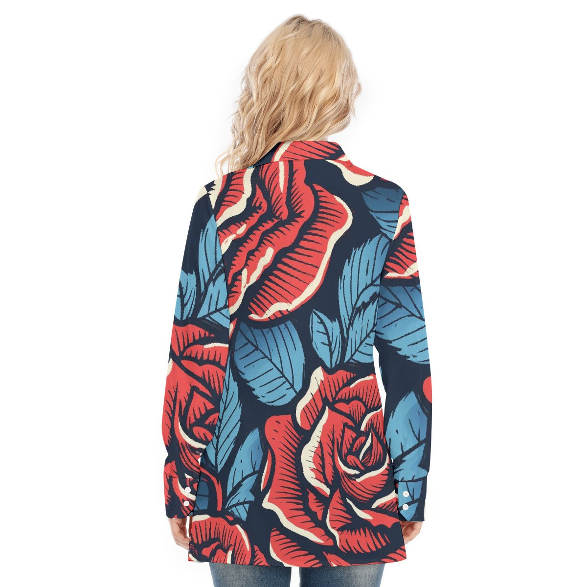 All-Over Print Women's Long Shirt