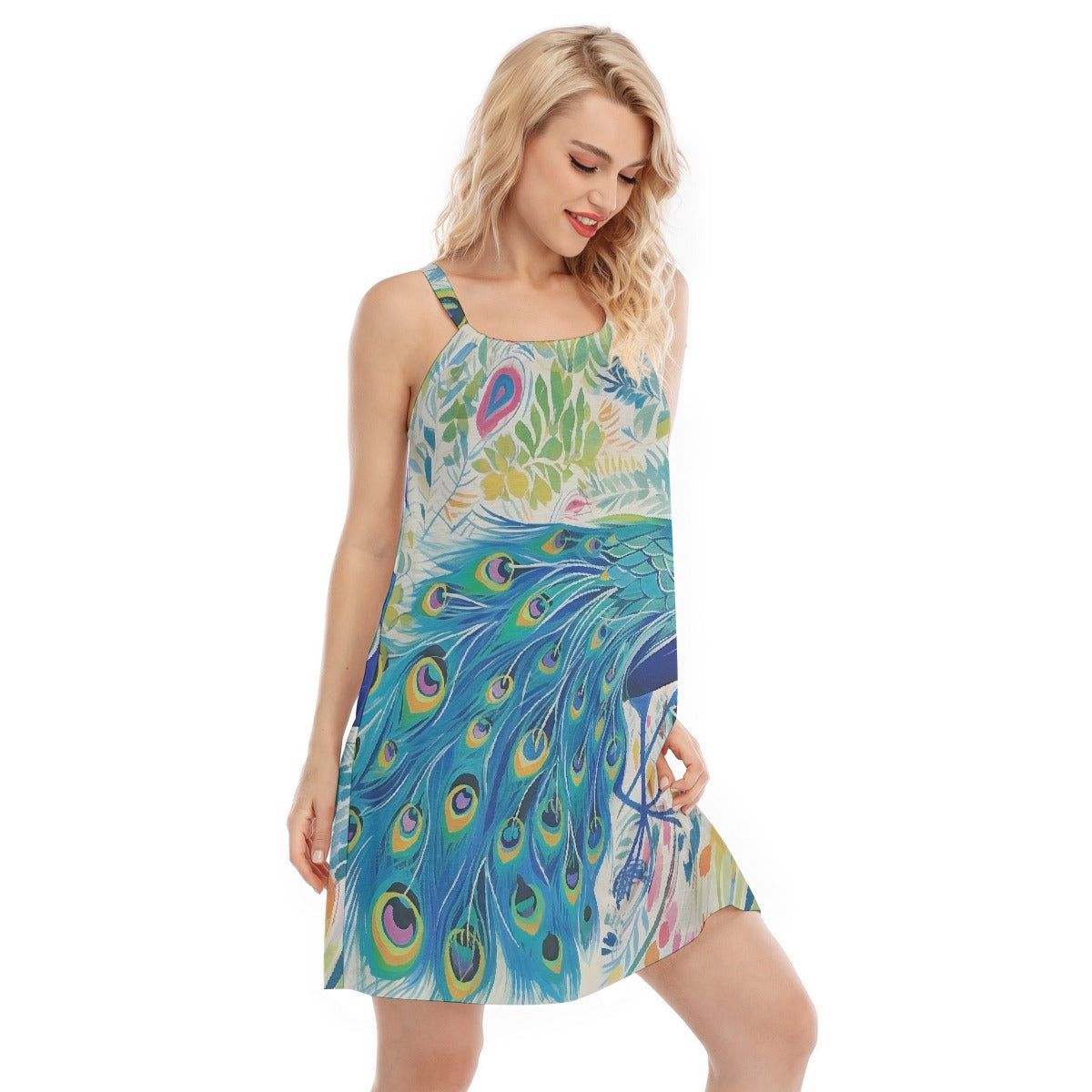 All-Over Print Women's O-neck Cami Dress