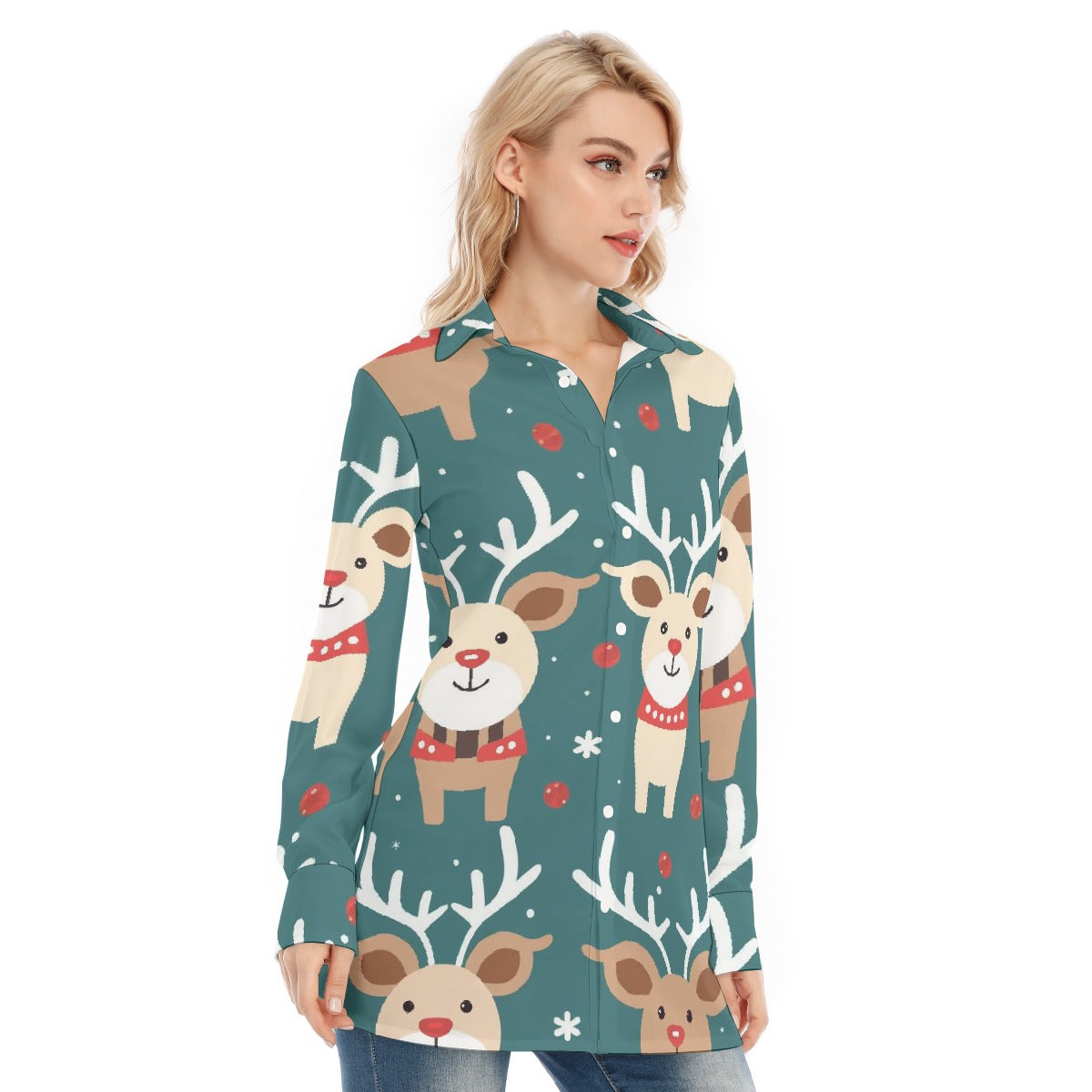 All-Over Print Women's Long Shirt