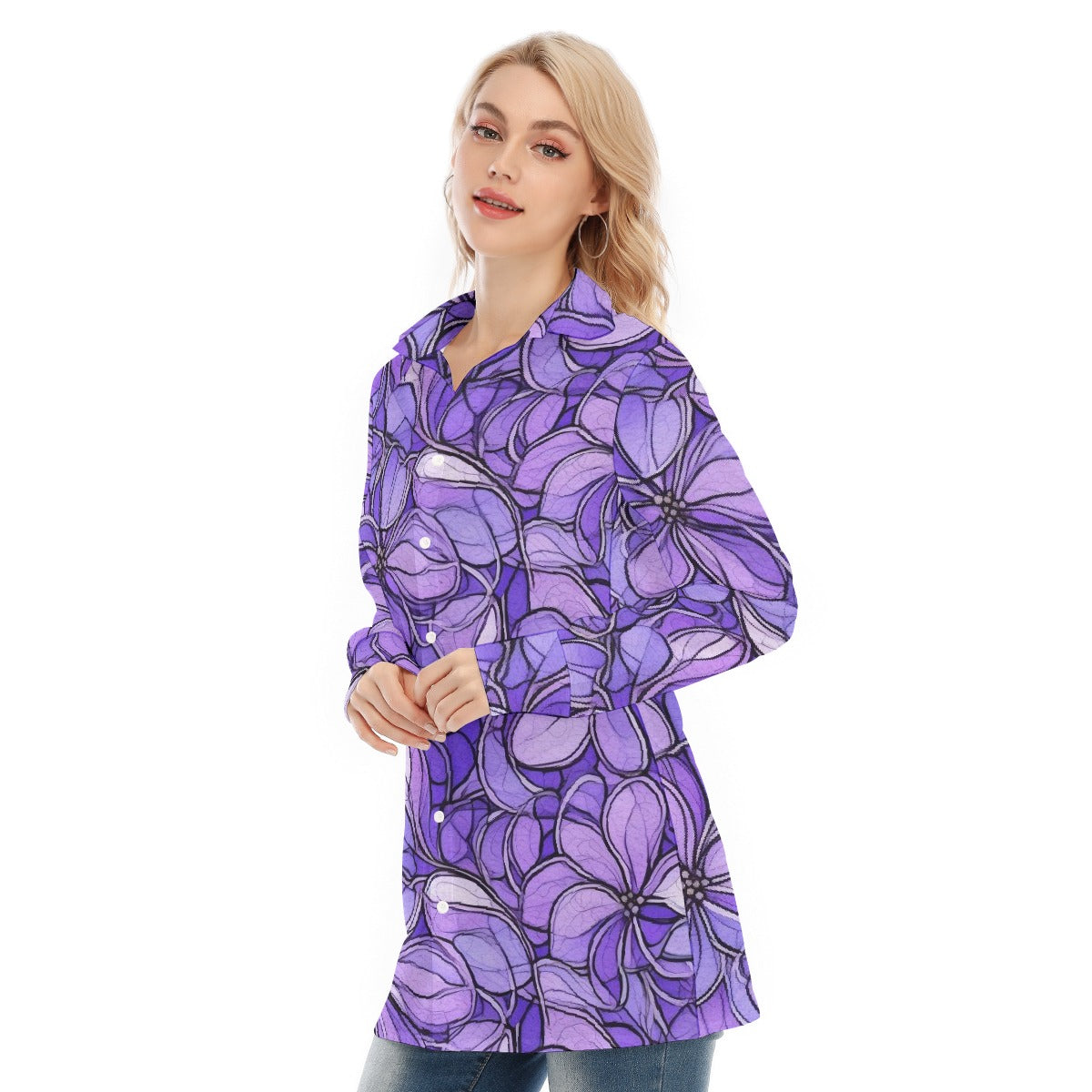 All-Over Print Women's Long Shirt