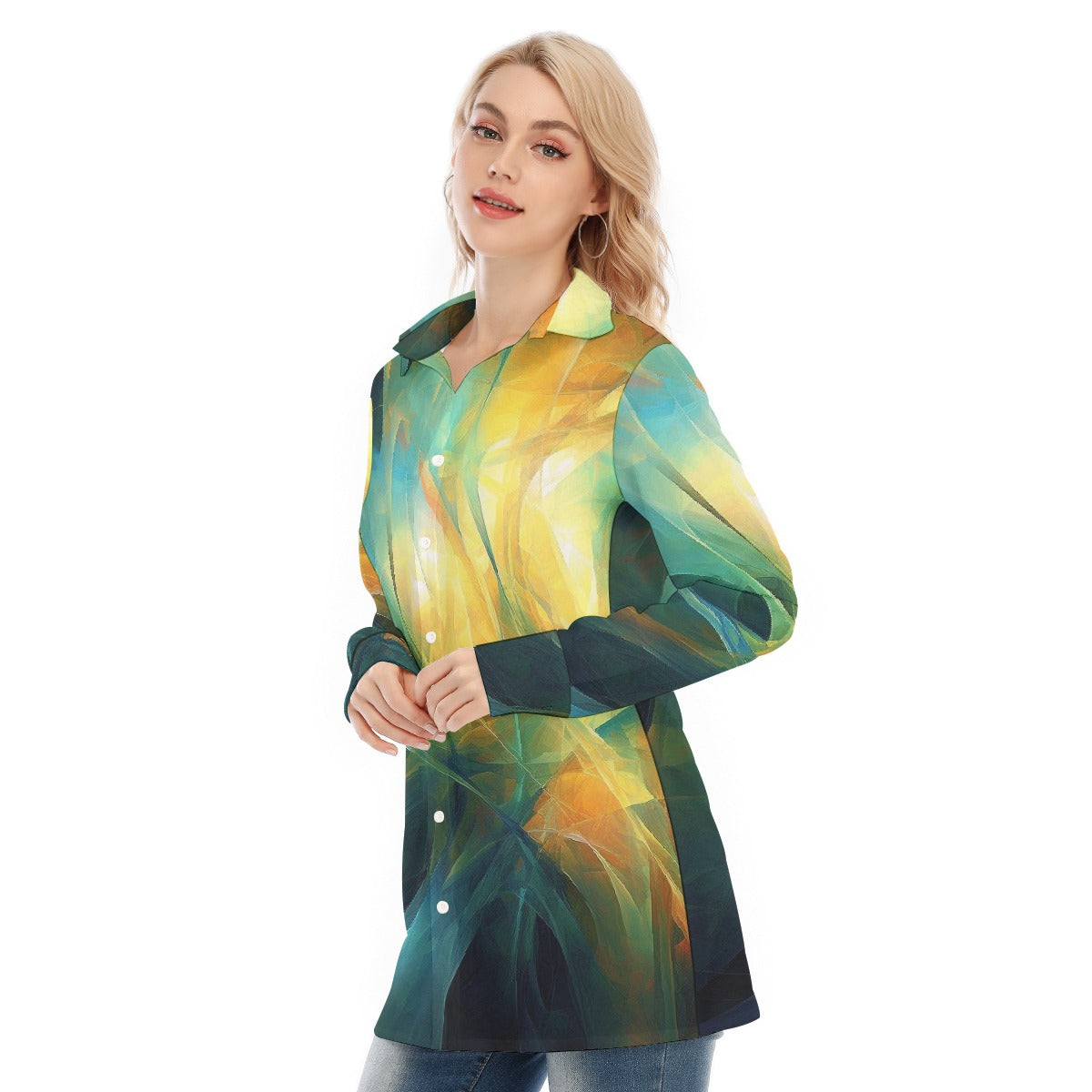 All-Over Print Women's Long Shirt