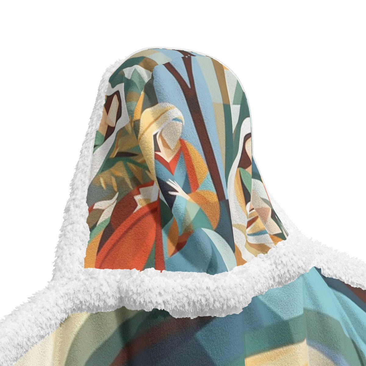 All-Over Print Unisex Wearable Hooded Blanket