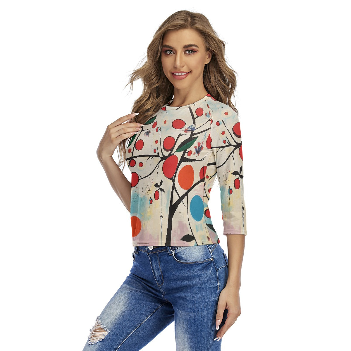 All-Over Print Women's Raglan Sleeves T-shirts