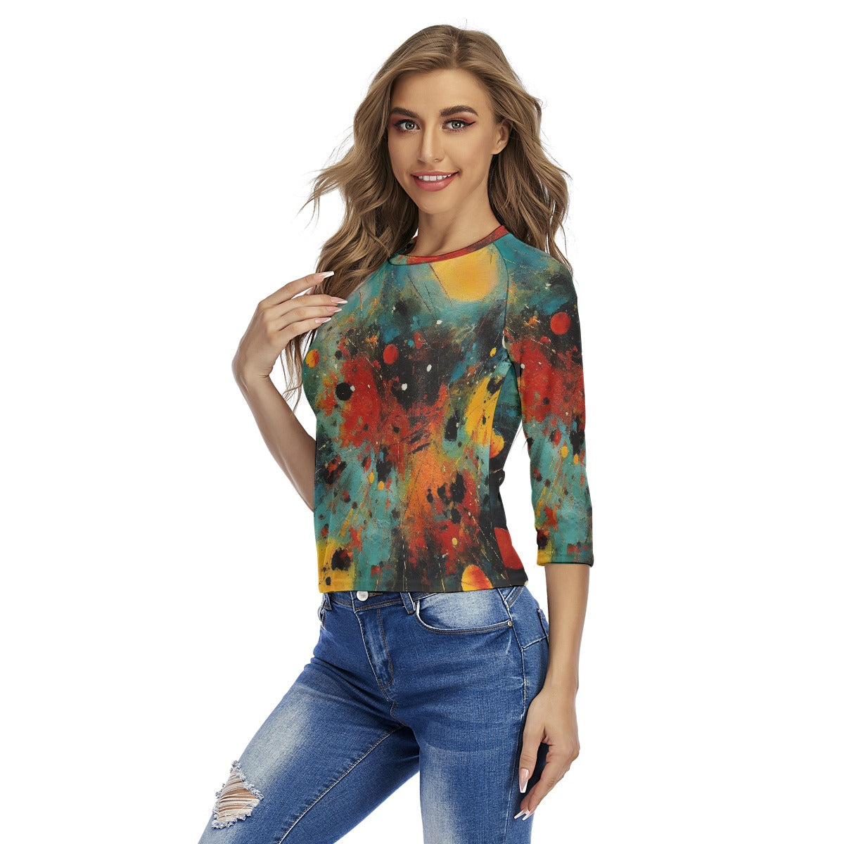 All-Over Print Women's Raglan Sleeves T-shirts