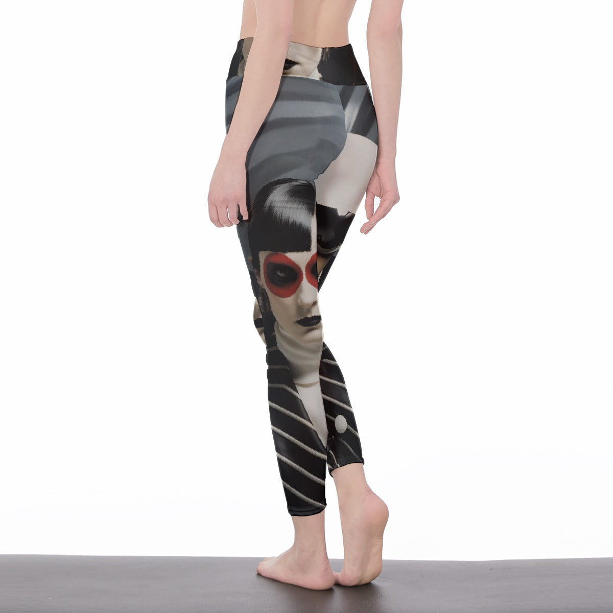 All-Over Print Women's High Waist Leggings | Side Stitch Closure