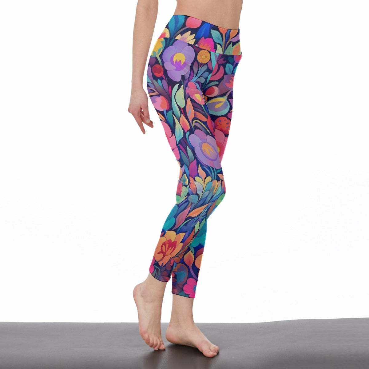 All-Over Print Women's High Waist Leggings | Side Stitch Closure