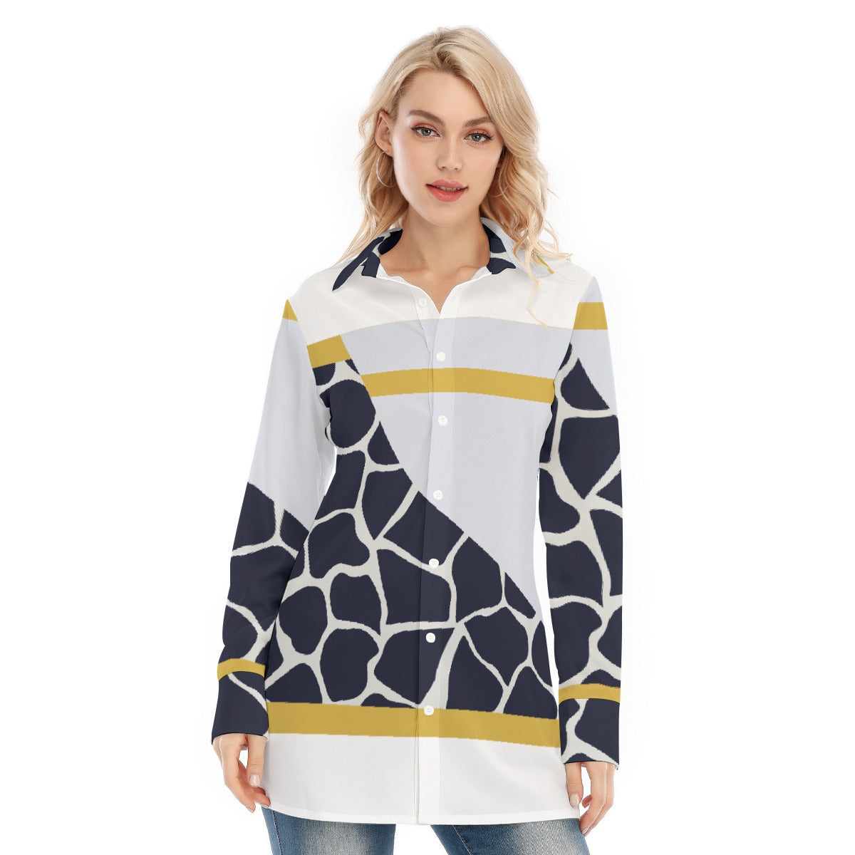 All-Over Print Women's Long Shirt