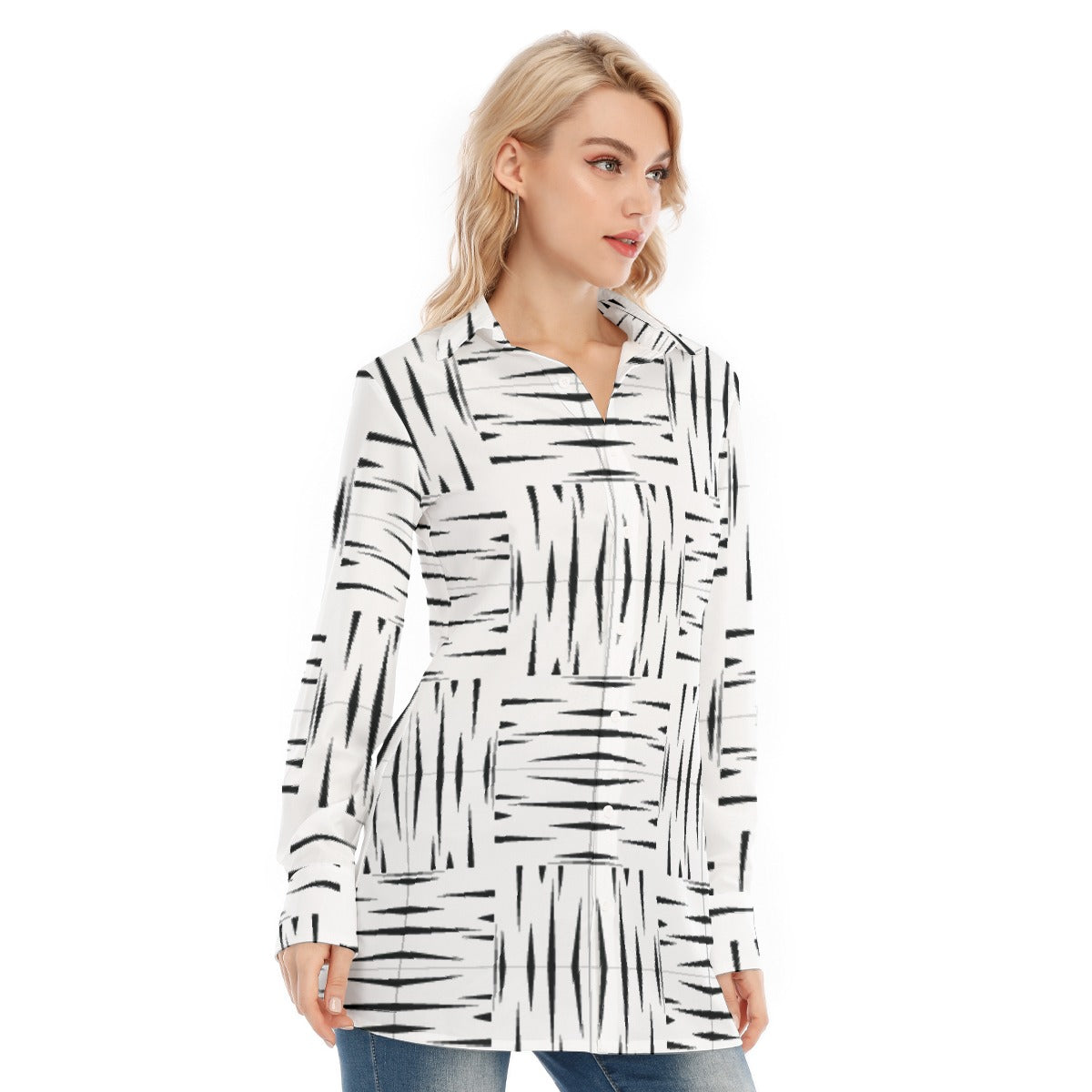 All-Over Print Women's Long Shirt