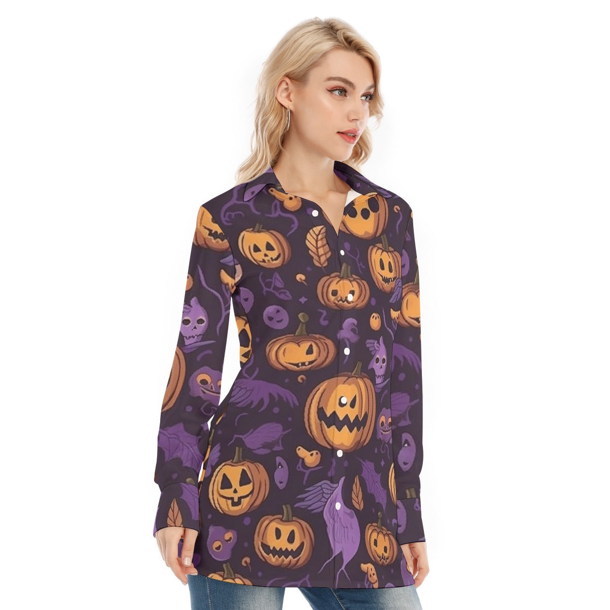 All-Over Print Women's Long Shirt