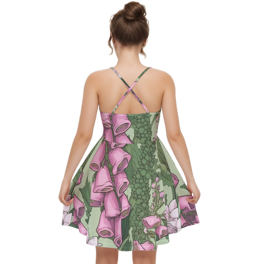 All-Over Print Women‘s Cross Cami Dress