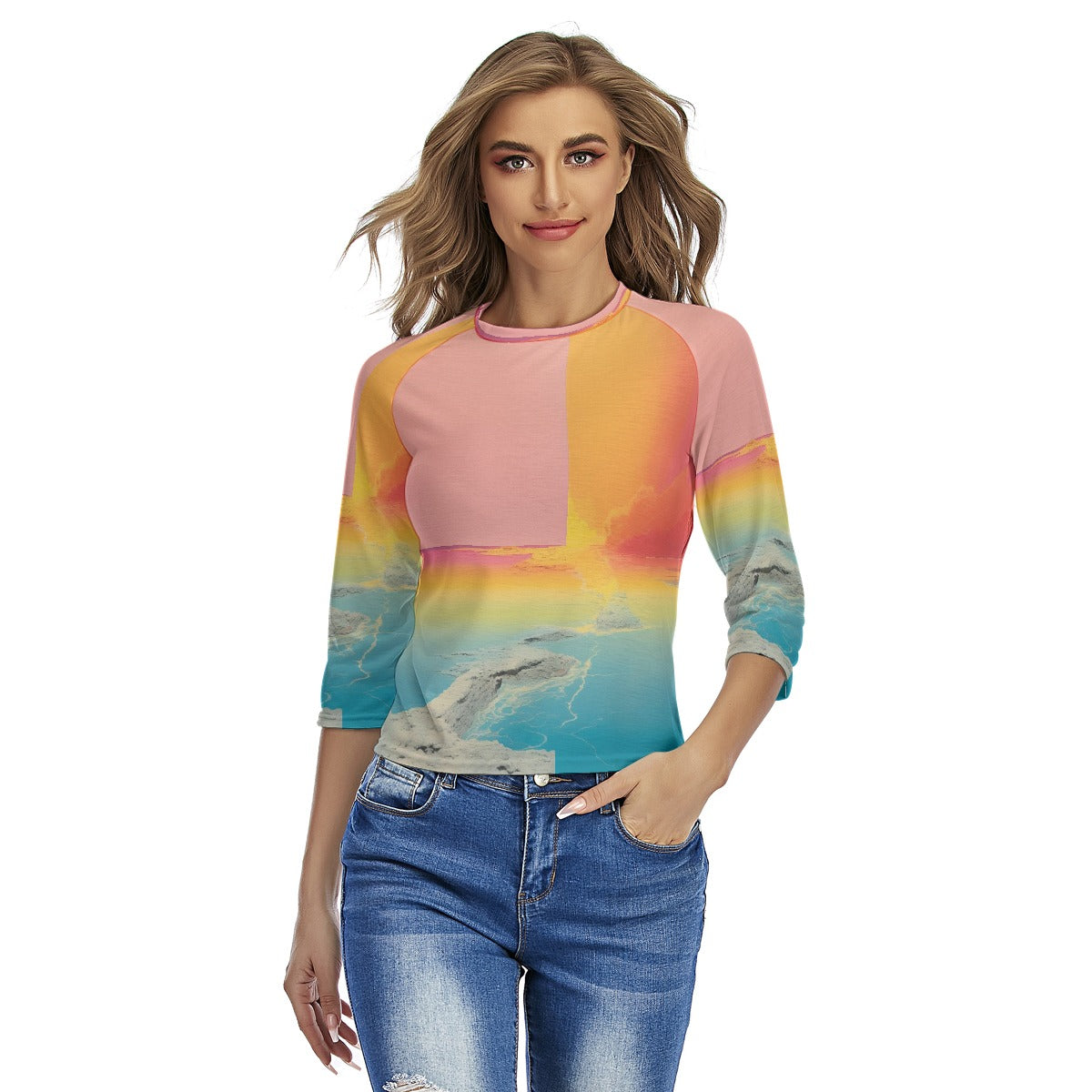 All-Over Print Women's Raglan Sleeves T-shirts