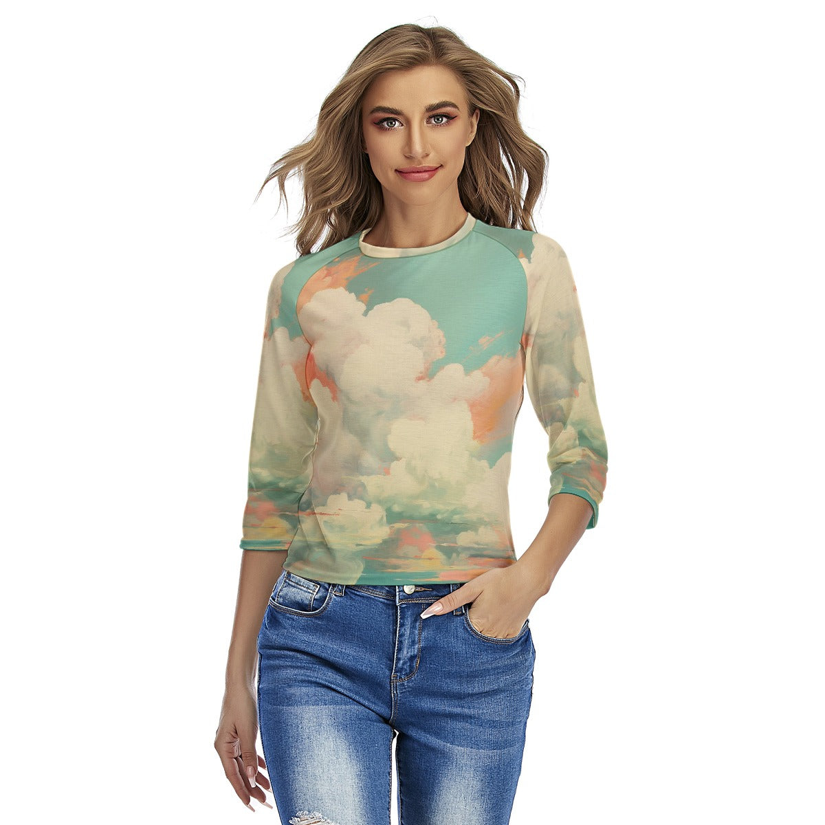 All-Over Print Women's Raglan Sleeves T-shirts