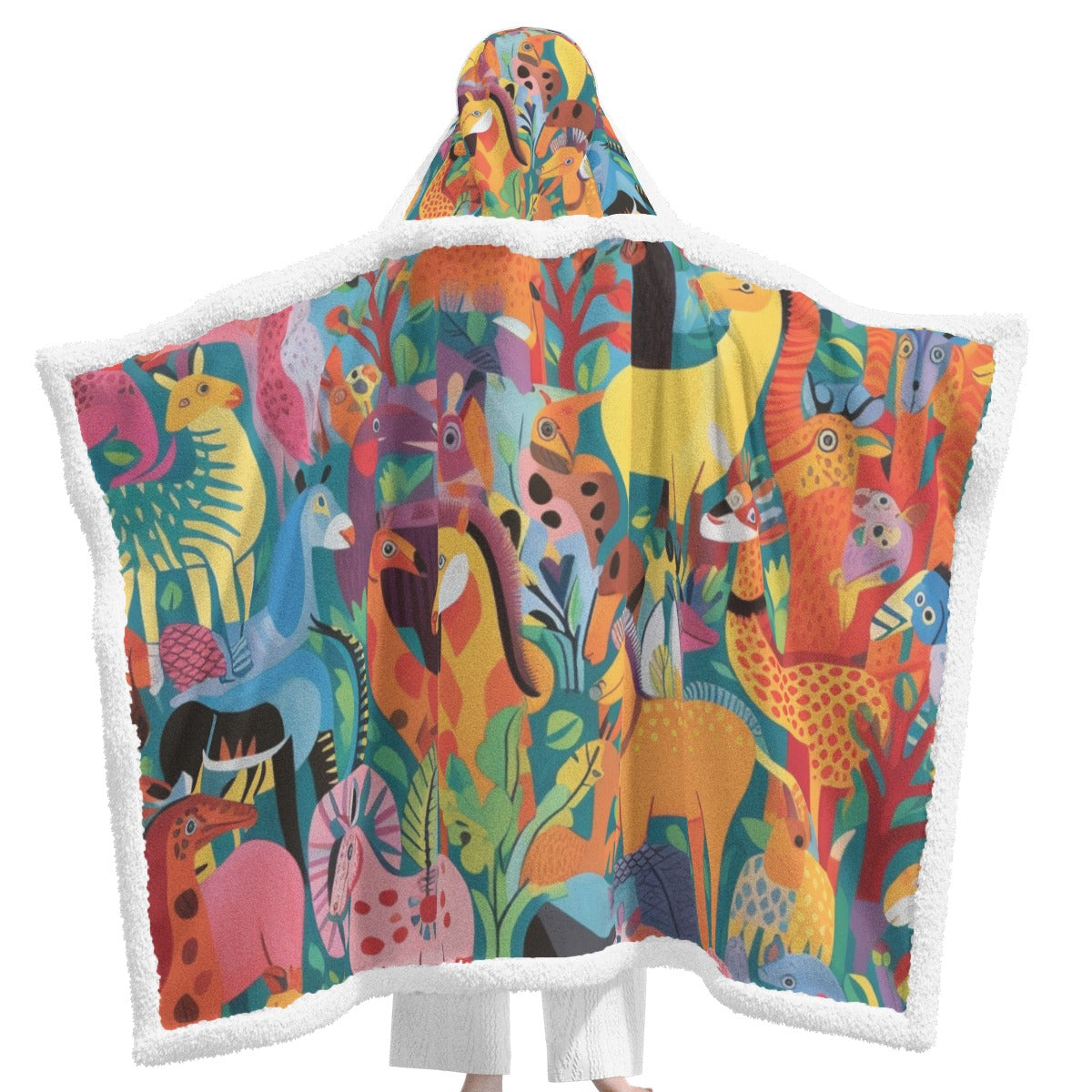 All-Over Print Unisex Wearable Hooded Blanket