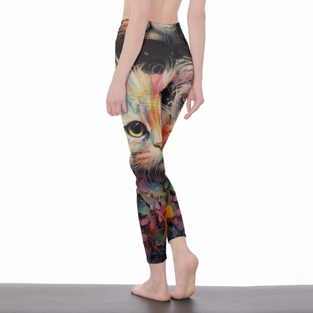 All-Over Print Women's High Waist Leggings | Side Stitch Closure