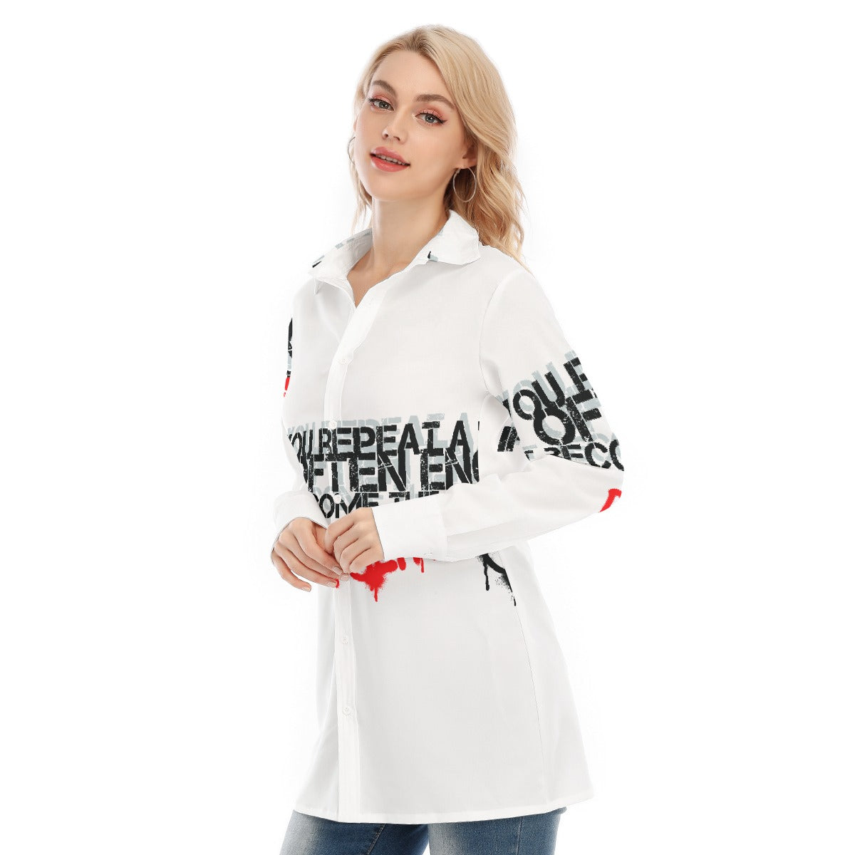 All-Over Print Women's Long Shirt