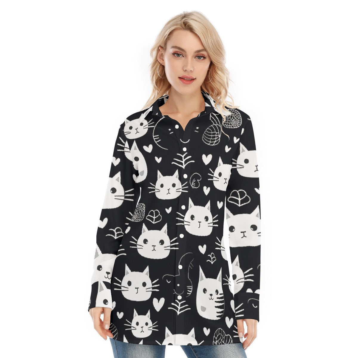 All-Over Print Women's Long Shirt