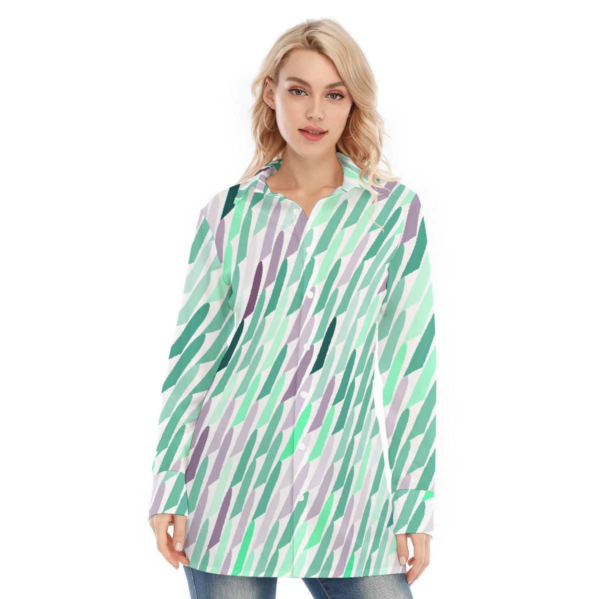 All-Over Print Women's Long Shirt