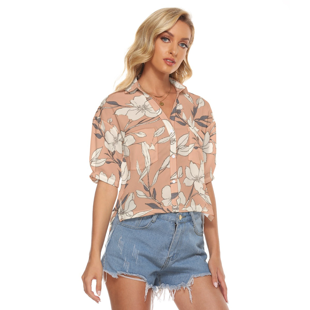 All-Over Print Women's V-neck Shirts